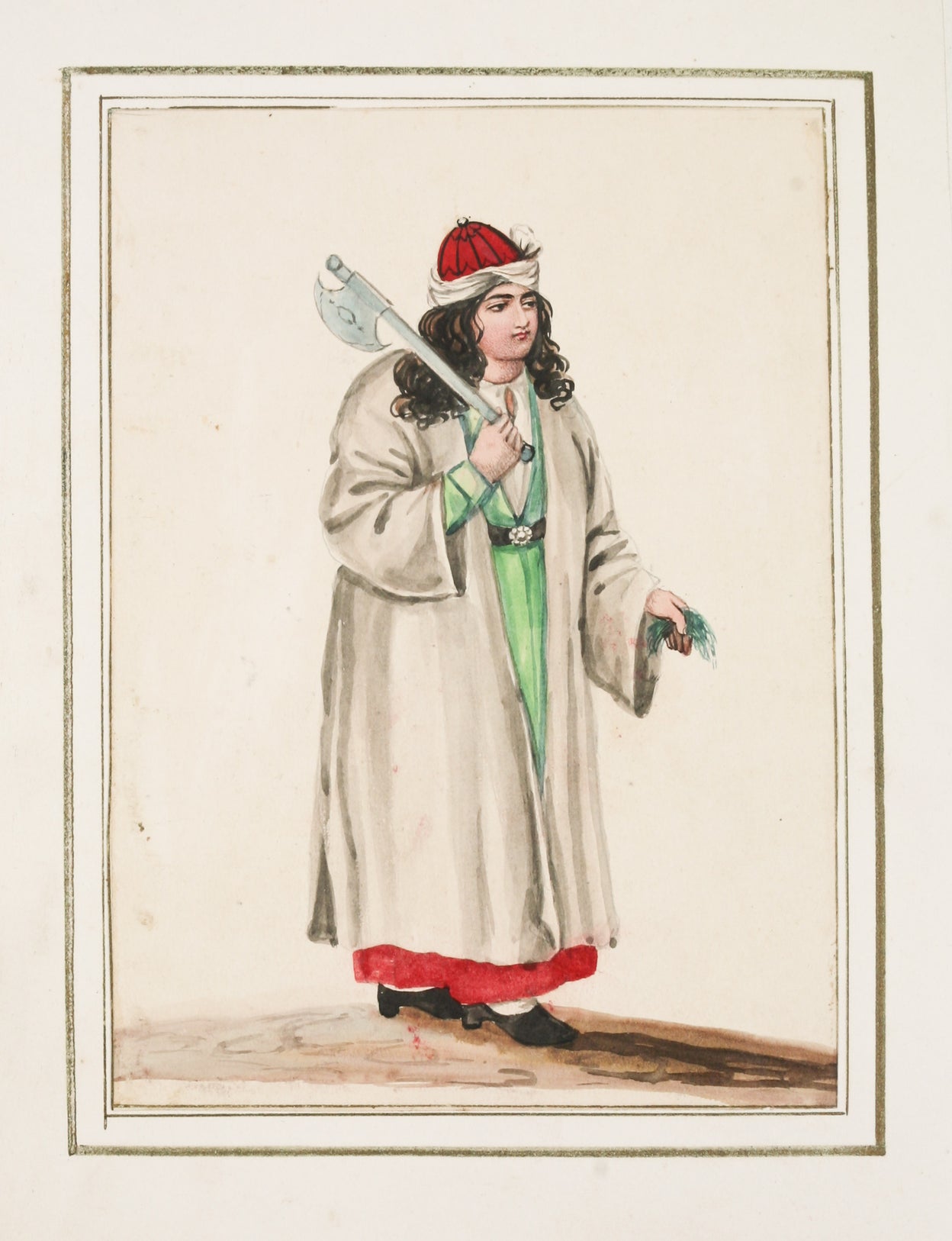 [An album of twenty-eight watercolours depicting Qajar tradespeople.]