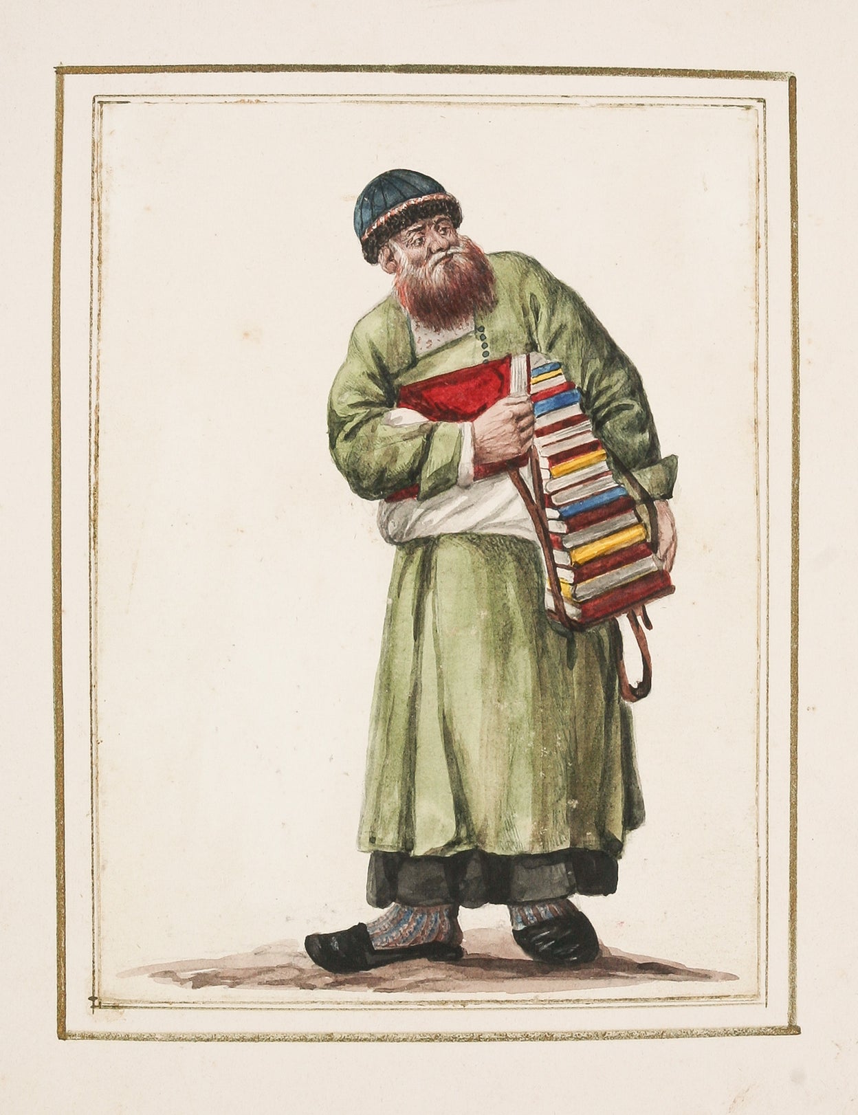 [An album of twenty-eight watercolours depicting Qajar tradespeople.]