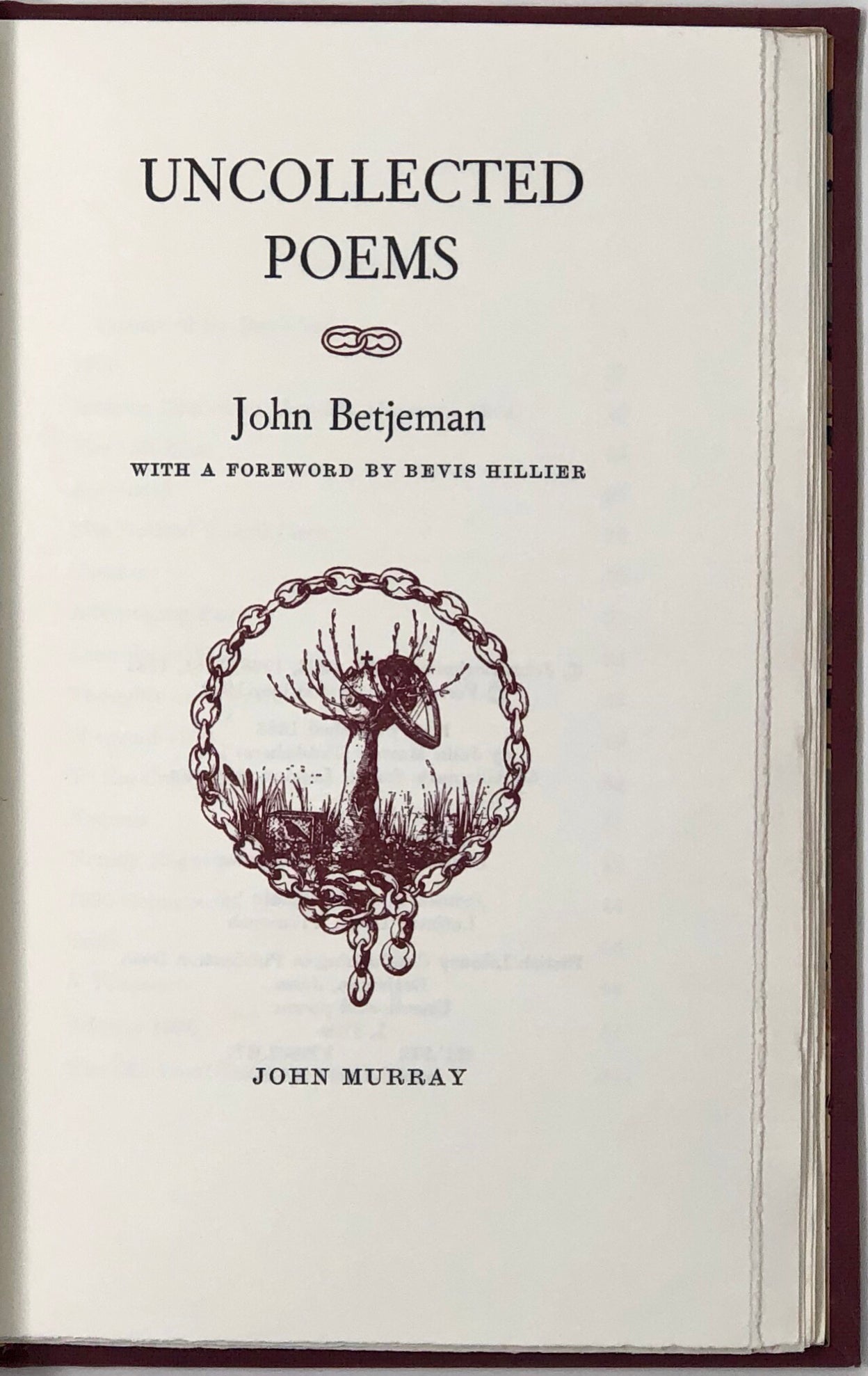 Uncollected Poems. With a Foreword by Bevis Hillier.