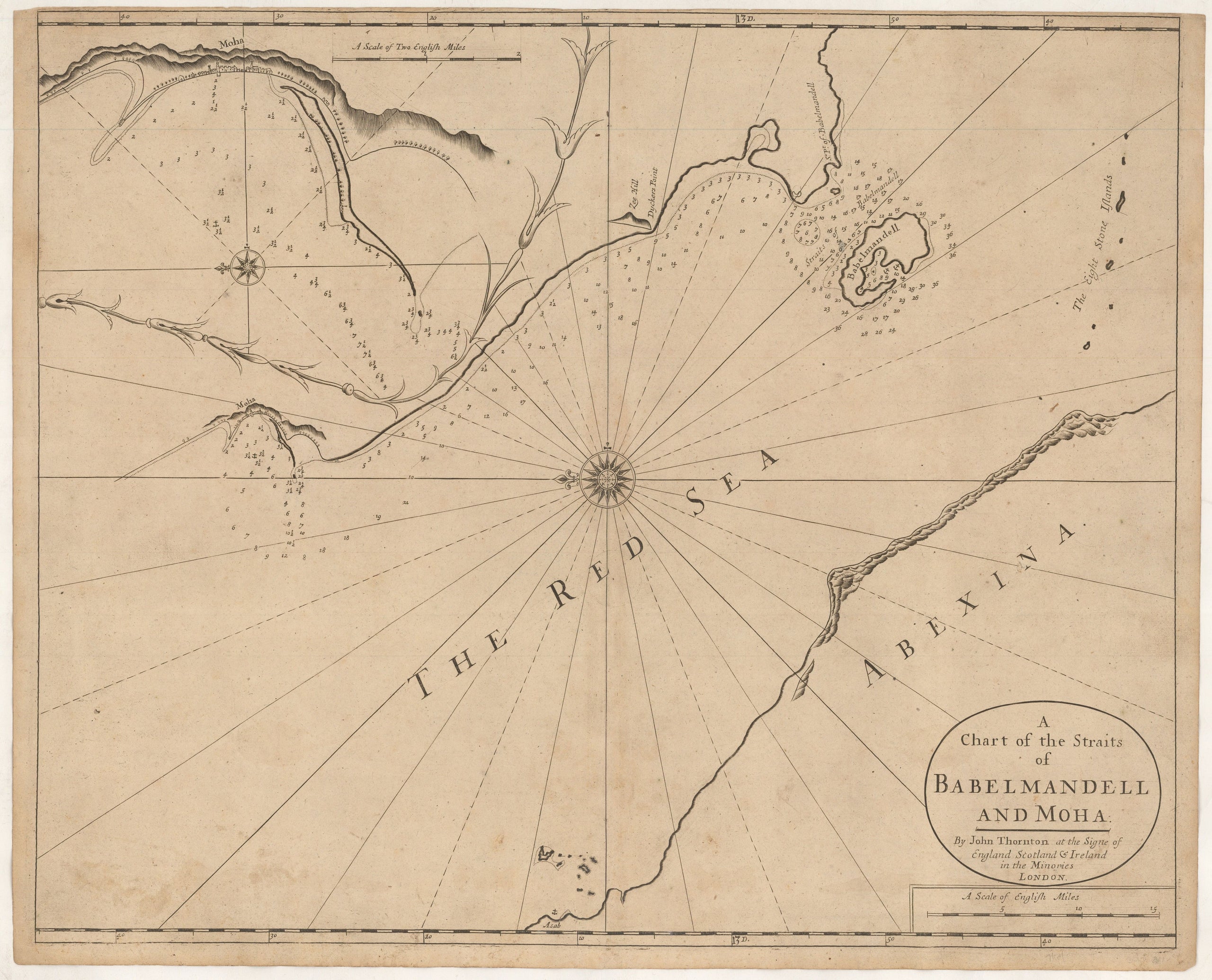 A Chart of the Straits of Babelmandell and Moha. By John Thornton ...