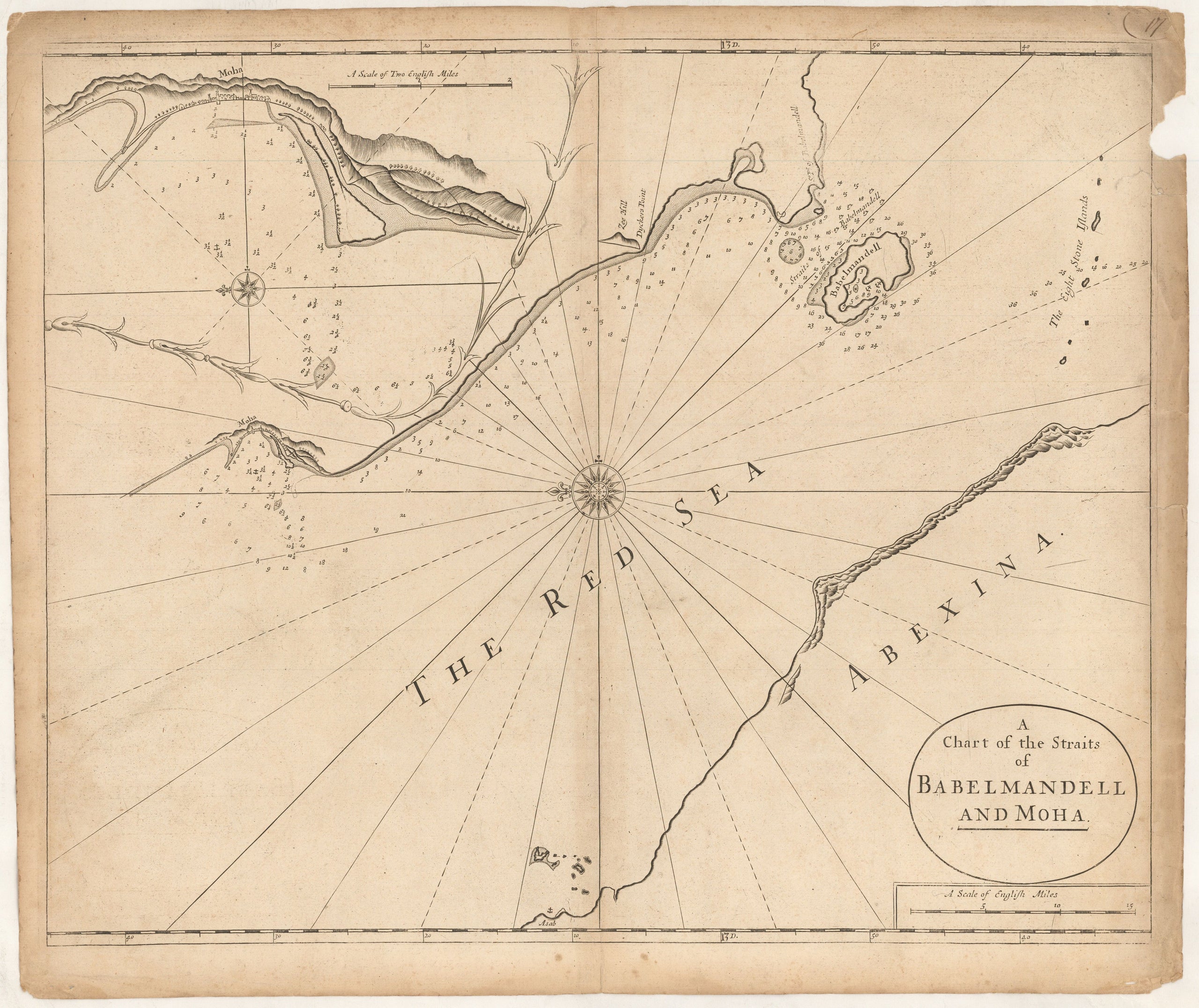 A Chart of the Straits of Babelmandell and Moha.