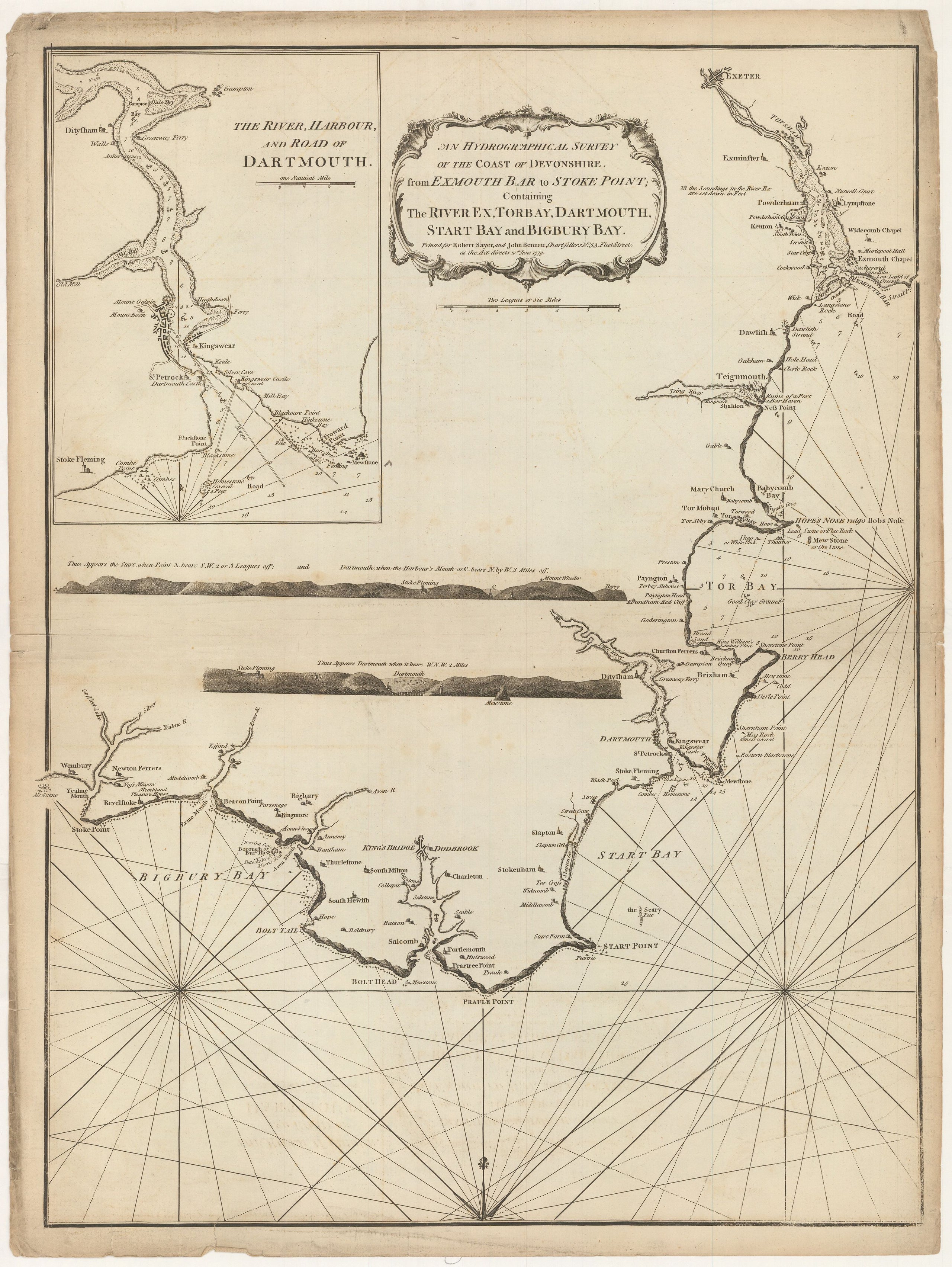 An Hydrographical Survey of the Coast of Devonshire, from Exmouth Bar to Stoke Point, containing the River Exe, Torbay, Dartmouth, Start Bay and Bigbury Bay. ...