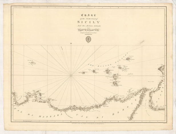 Chart of the North Coast of Sicily and the Æolian Islands ...