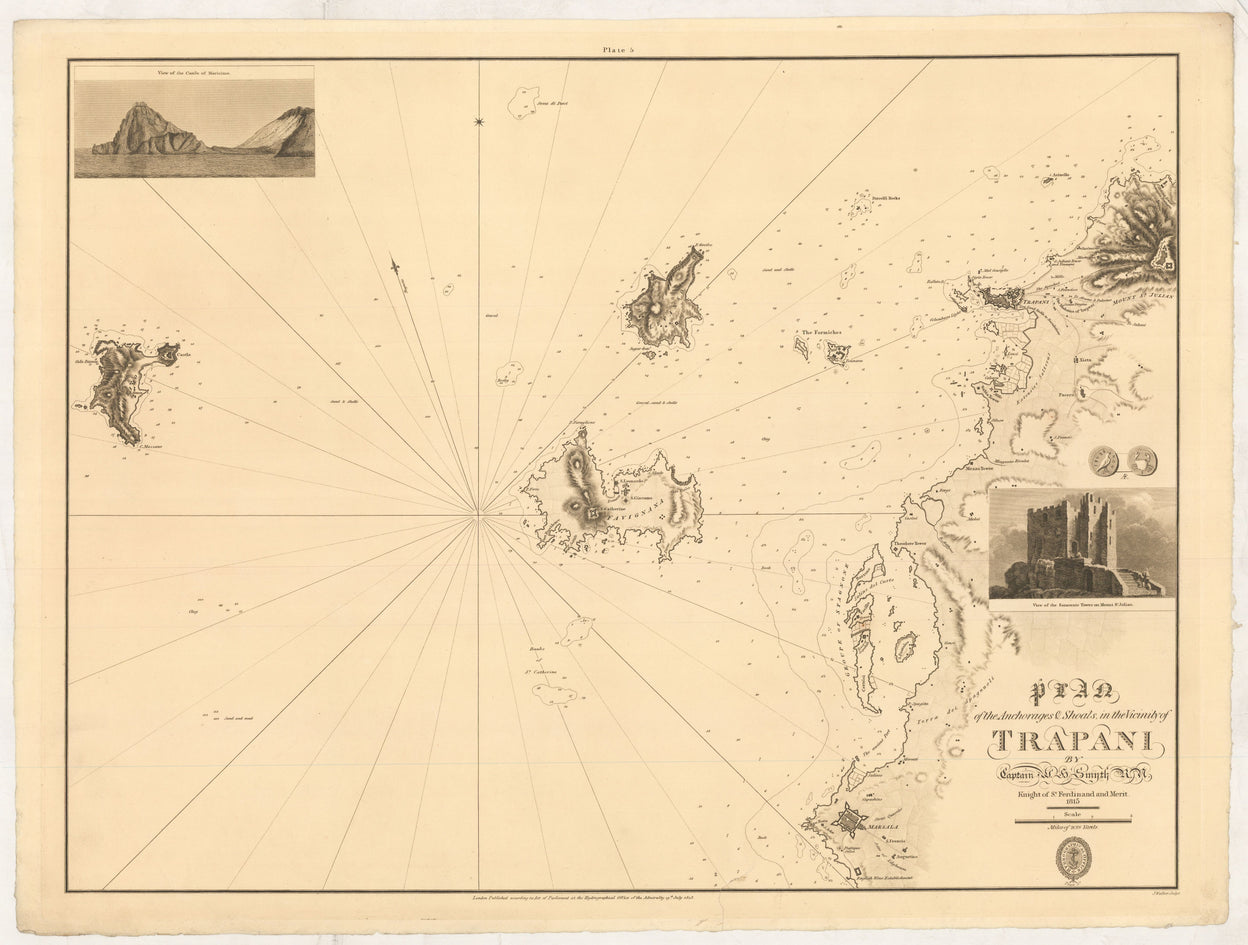 Plan of the Anchorages & Shoals, in the Vicinity of Trapani ...