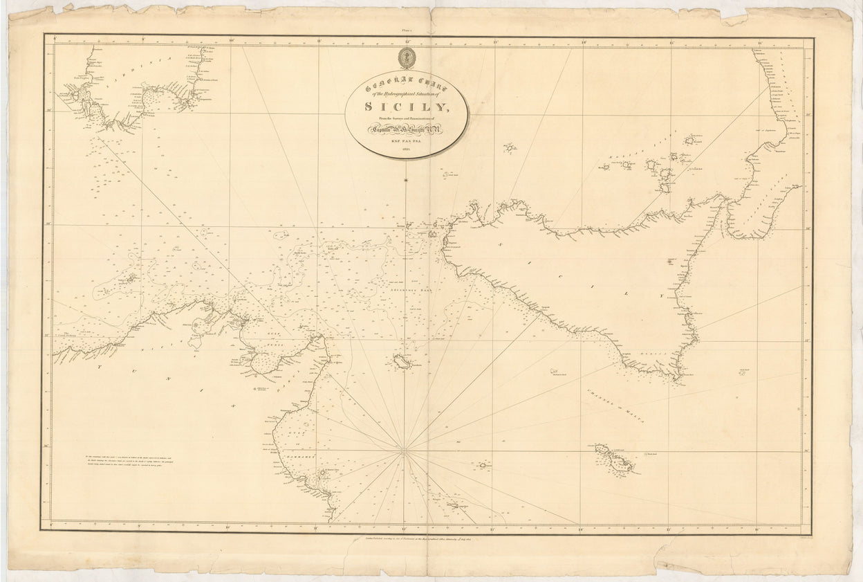 General Chart of the Hydrographical Situation of Sicily, ...