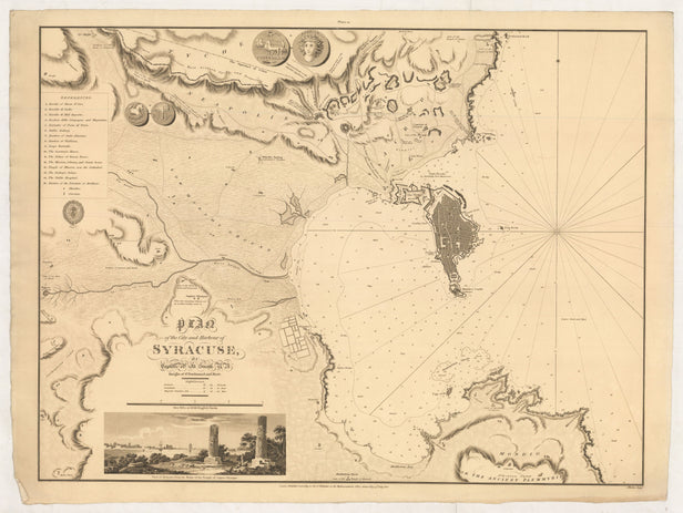 Plan of the City and Harbour of Syracuse, ...