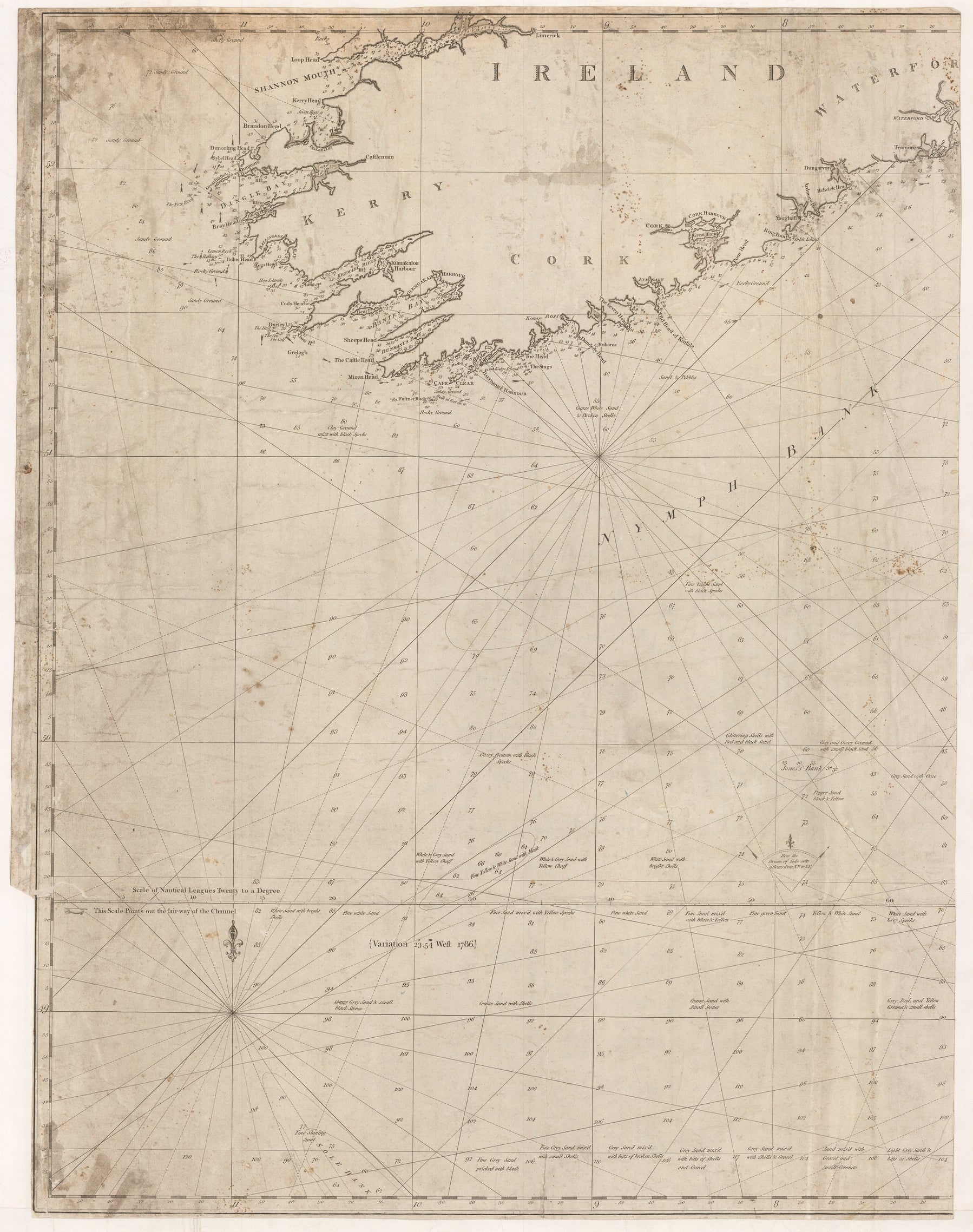 [Untitled Map of the English Channel] To His Royal Highness Prince William Henry, this Chart of the British Channel, is most humbly dedicated ...