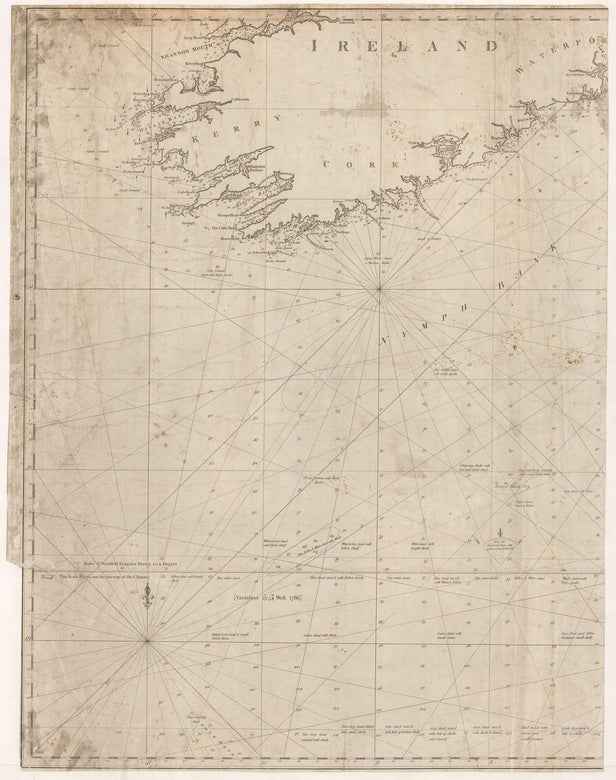 [Untitled Map of the English Channel] To His Royal Highness Prince William Henry, this Chart of the British Channel, is most humbly dedicated ...