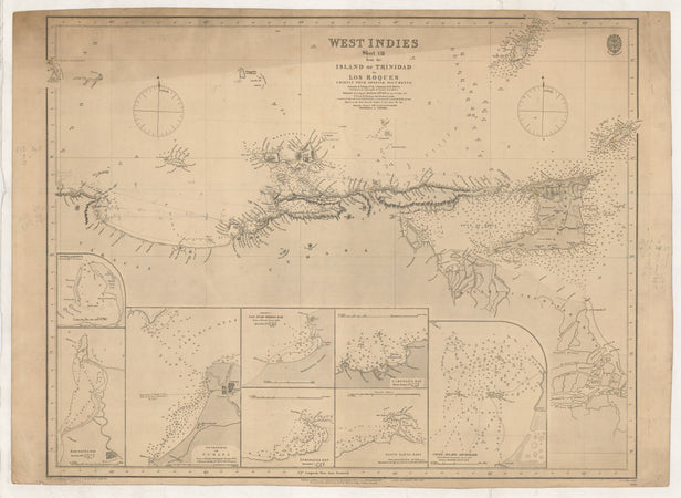 West Indies Sheet VIII from the Island of Trinidad to Los Roques Chiefly from Spanish Documents ...