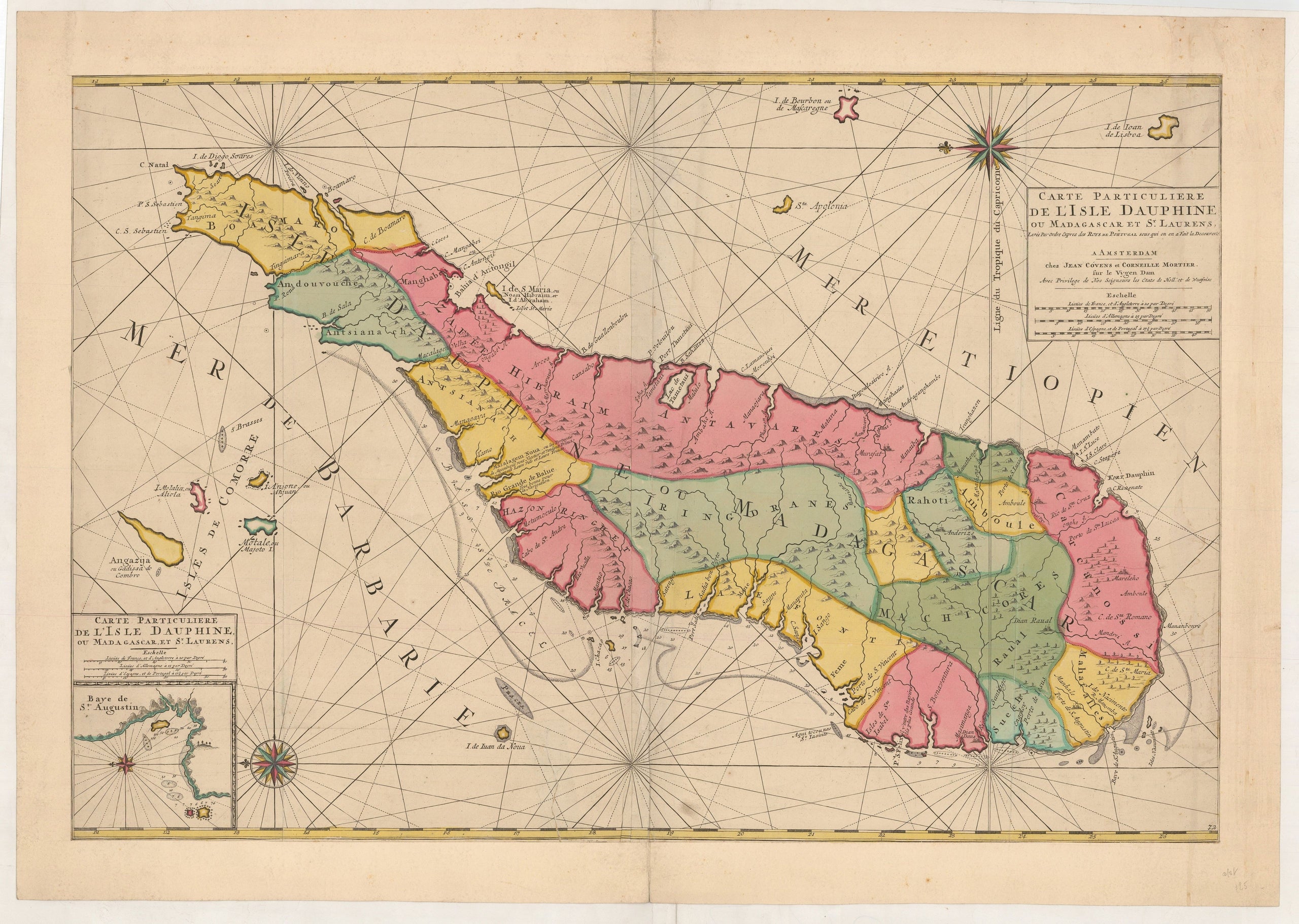 Carte Particuliere de L'Isle Dauphine ou Madagascar oU St. Laurens. Levée par Ordre Expres des Roys de Portugal sous qui on en a Fait la Decouverte. ...