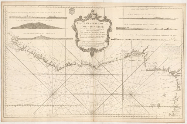 Carte Generale de la Coste de Guinée depuis la Riviere de Sierra Leona jusqu'au Cap de Lopes Gonsalvo pour servir aux vaisseaux du Roy ... 1750.