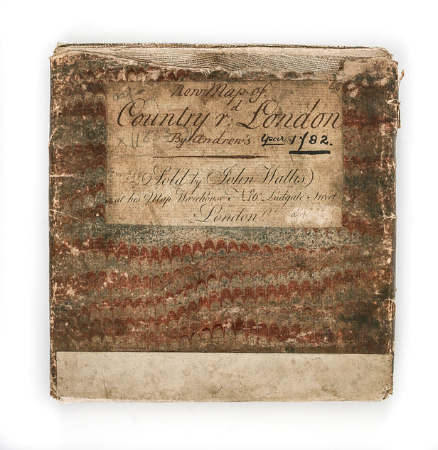 [Untitled: The Country thirty miles round London, on which are delineated from an actual survey, his majesty's palaces, noblemen and gentlemens seats, cities, market towns, villages, churches, rivers, parks, heaths, & remarkable hills, all the turnpike &
