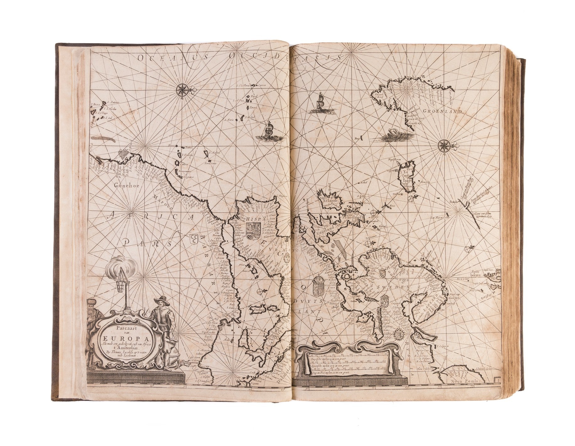 The Lightning Columne, or Sea-Mirrour, contaigning the Sea-coasts of the Northern, Eastern and Western Navigation: setting forth in divers necessarie Sea-Cards all the Ports, Rivers, Bayes, Roads, Depths and Sands ...
bound with: 
Lighting Colom of the Mi