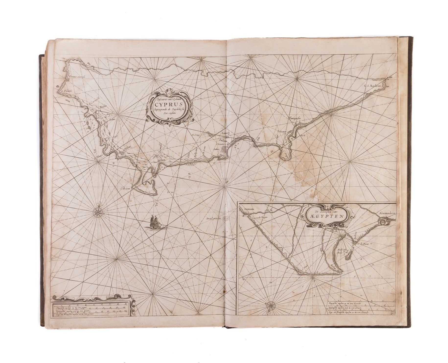 The Lightning Columne, or Sea-Mirrour, contaigning the Sea-coasts of the Northern, Eastern and Western Navigation: setting forth in divers necessarie Sea-Cards all the Ports, Rivers, Bayes, Roads, Depths and Sands ...
bound with: 
Lighting Colom of the Mi