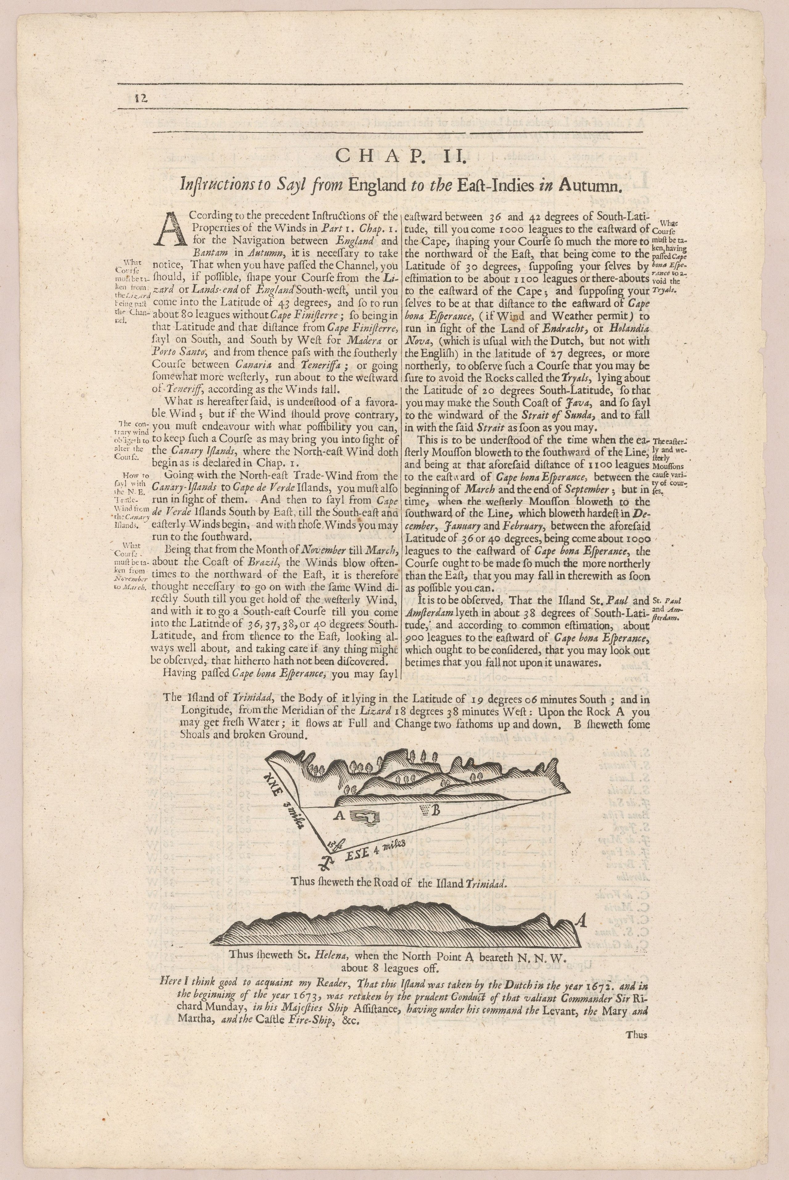 The English Pilot. The Third Book. Describing the Sea-Coasts, Capes, Headlands, Straits, Soundings, Sands, Shoals, Rocks and Dangers. The Islands, Bays, Roads, Harbors and Ports in the Oriental Navigation. Shewing the Properties and Nature of the Winds an