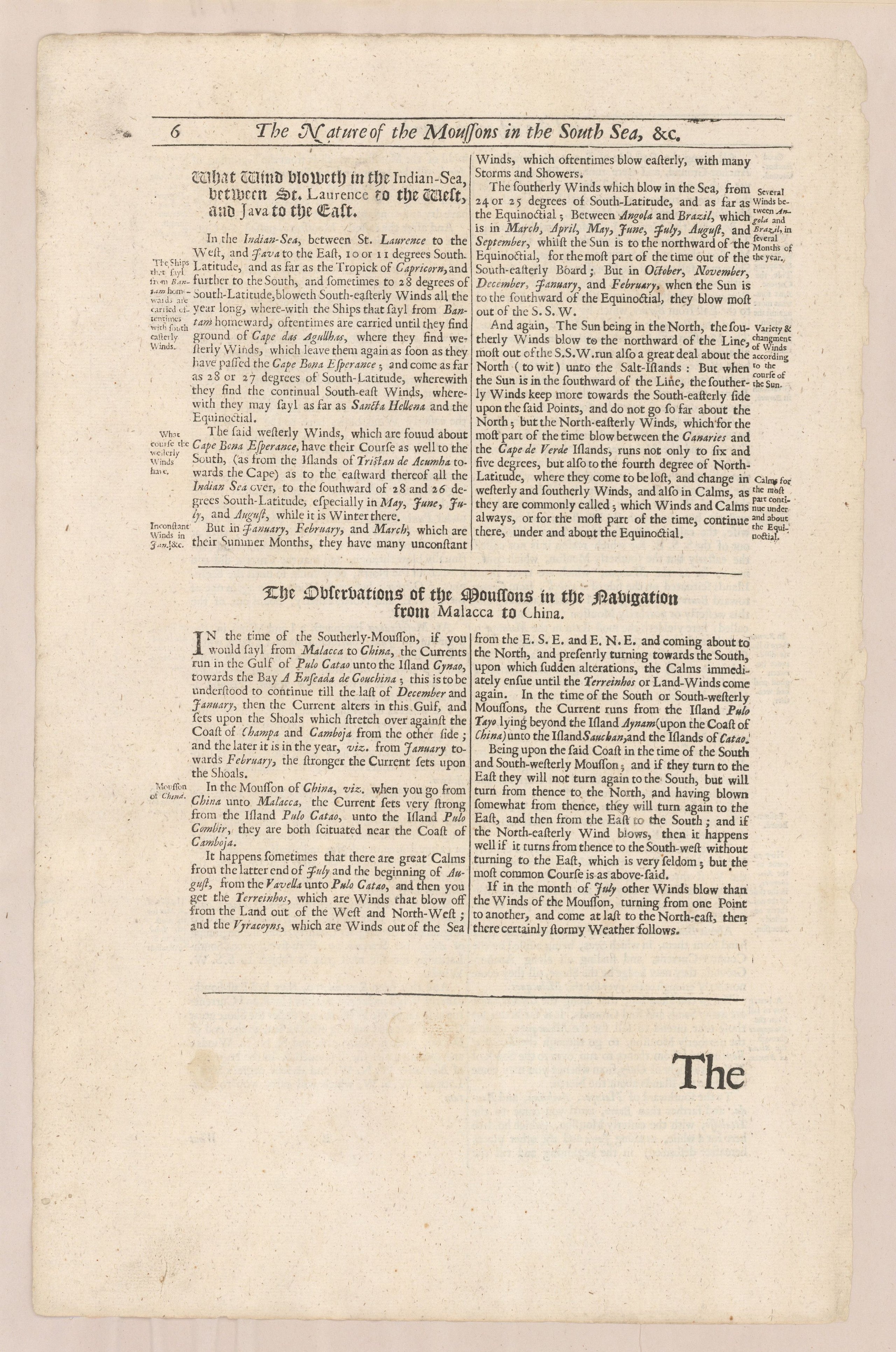 The English Pilot. The Third Book. Describing the Sea-Coasts, Capes, Headlands, Straits, Soundings, Sands, Shoals, Rocks and Dangers. The Islands, Bays, Roads, Harbors and Ports in the Oriental Navigation. Shewing the Properties and Nature of the Winds an