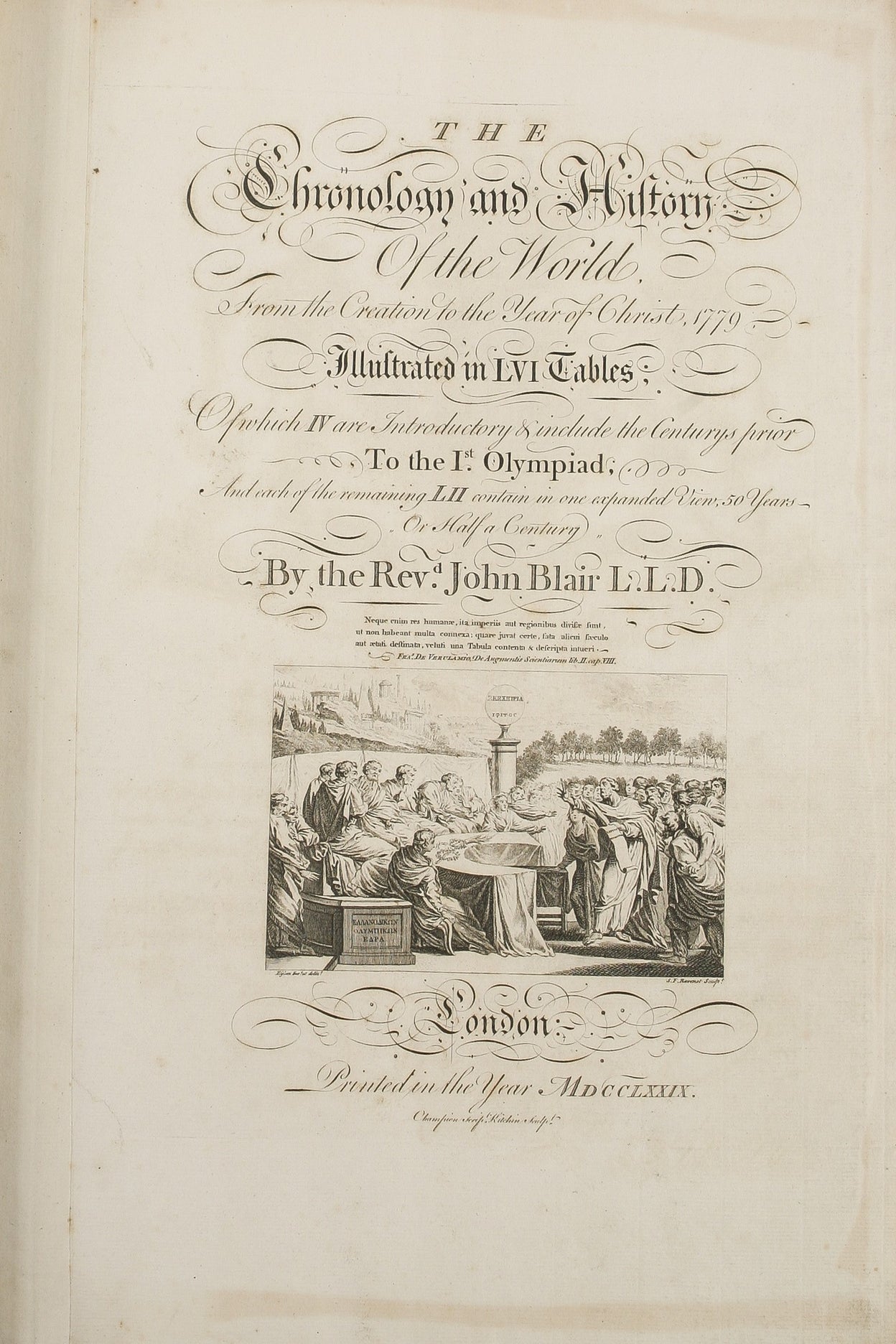 The Chronology and History of the World, from the Creation to the Year of Christ, 1779, Illustrated in LVI Tables ... [second title:] Fourteen Maps of Ancient and Modern Geography, for the Illustration of the Tables of Chronology and History. To which is