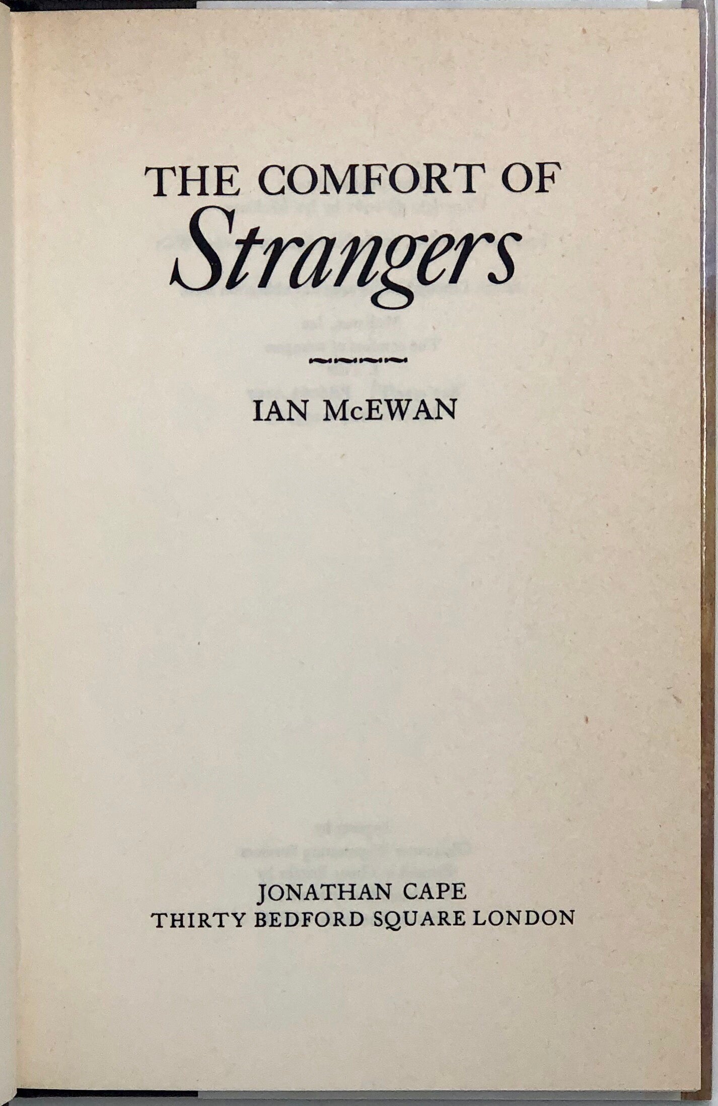 The Comfort of Strangers