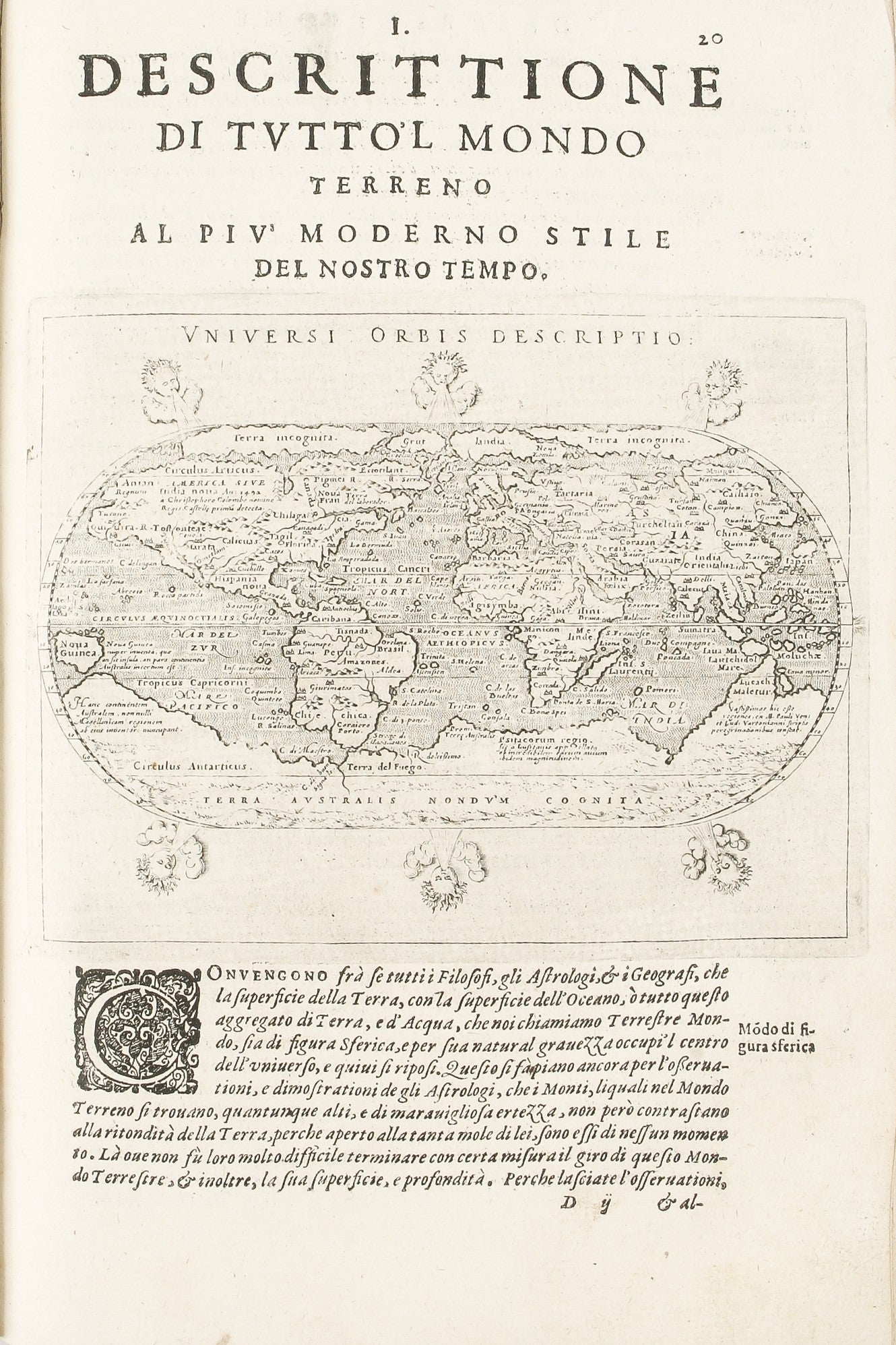 Geografia cioe` Descrittione Universale della terra partita in due volumi ... XXVII. Tauole Antiche di Tolomeo, e XXXVII. altre Moderne, tutte reuiste, & in alcuni luoghi accresciute, & illustrate da ricchissimi Commentar? di detto Sig. Magini ...