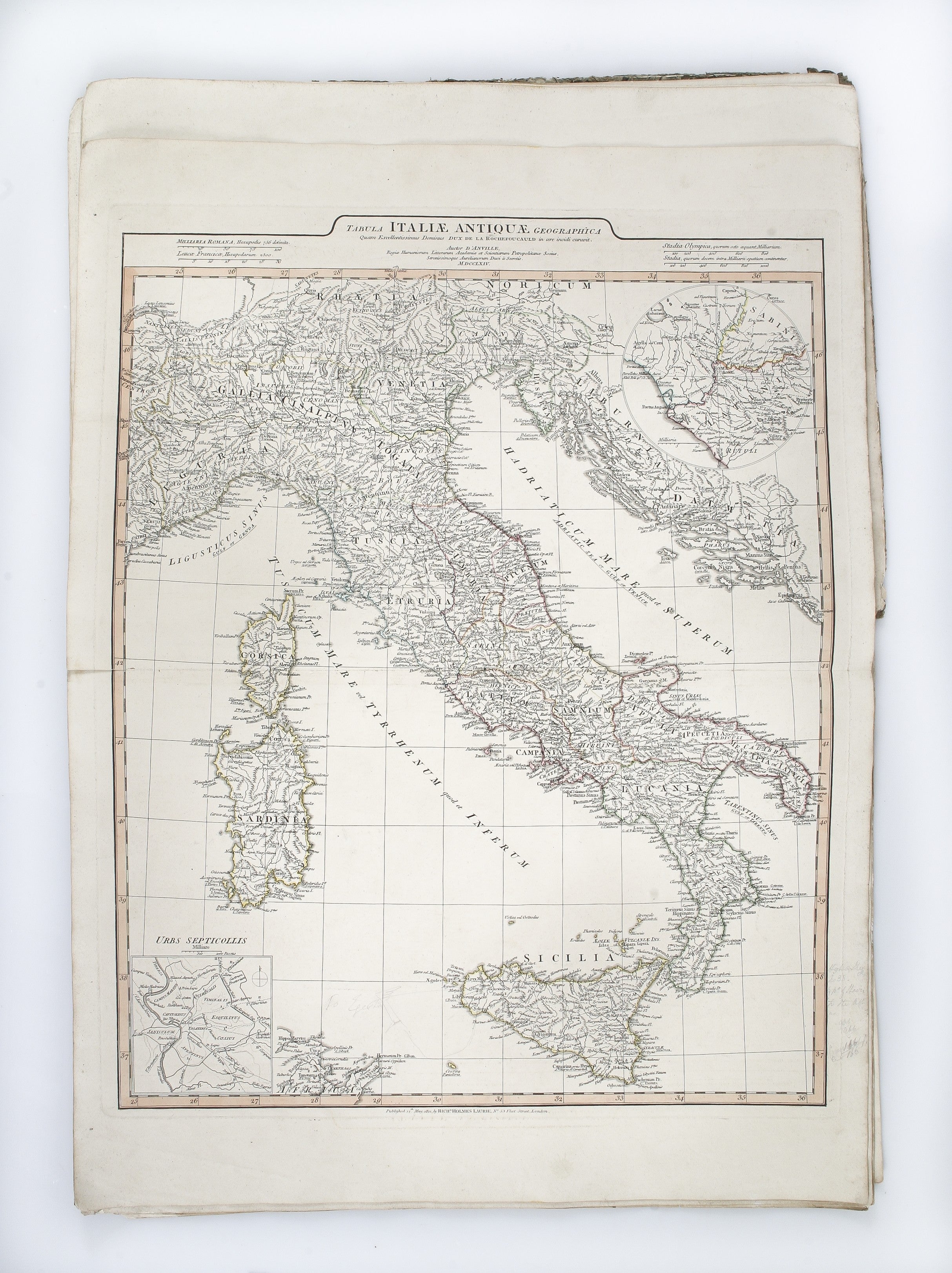 An Atlas of Ancient Geography. ... with two additional maps. Arranged as follows [list of 12 maps: Orbis Romani pars Orientalis; Orbis Romani pars Occidentalis; Orbis Veteribus Notus; Gallia; Italia; Graecia; Asia Minor et Syria; Palestina; Aegyptus; Brit