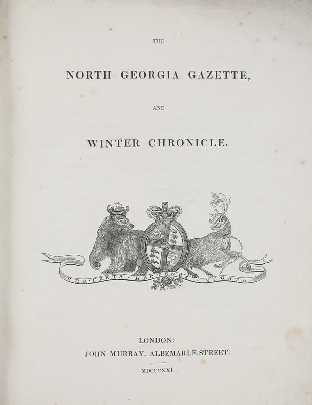 The North Georgia Gazette, and Winter Chronicle.