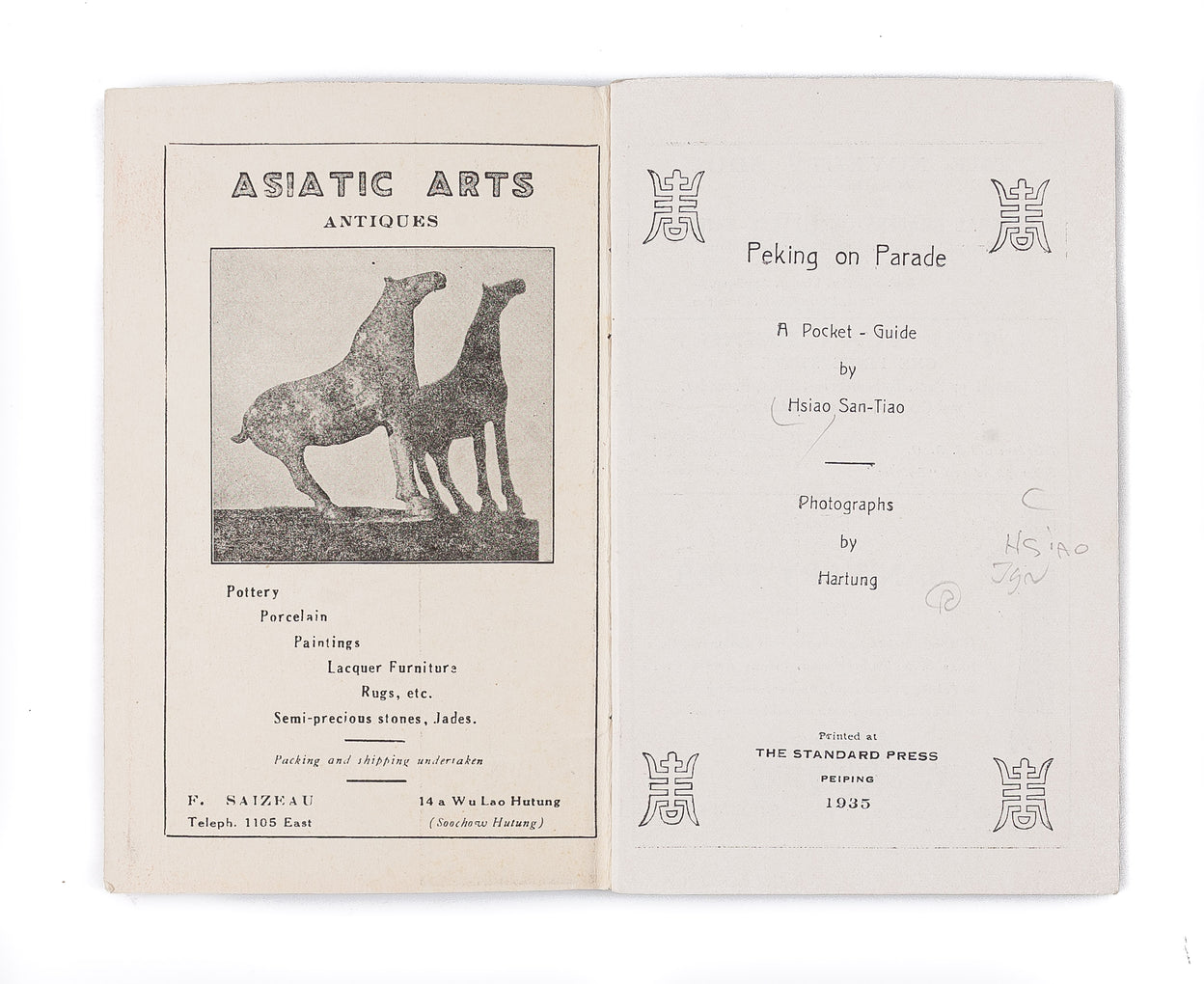 Peking on Parade. A Pocket-Guide. Photographs by Hartung.