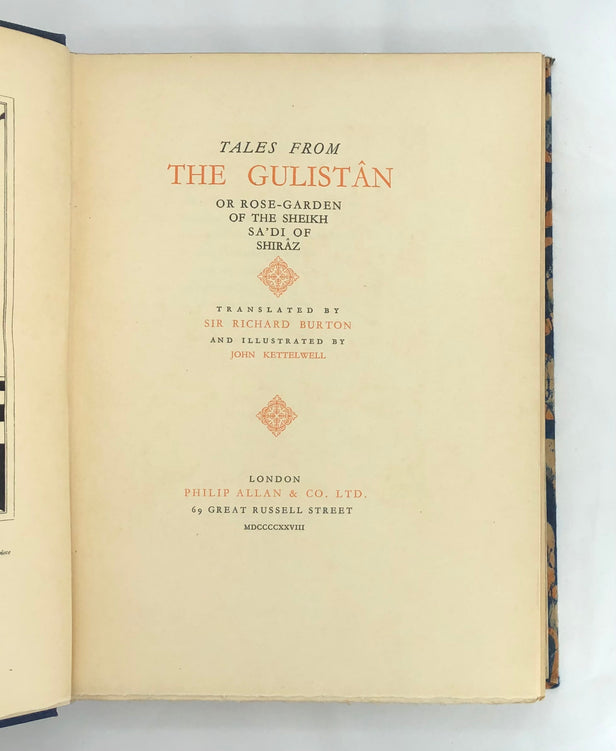 Tales from the Gulistân or Rose-Garden of the Sheikh Sa'di of Shirâz.