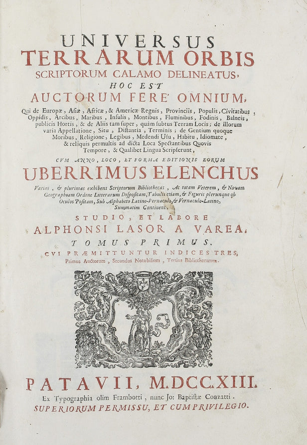 Universus terrarum orbis scriptorum calamo delineatus ... qui de Europae, Asiae, Africae, & Americae regnis, provinciis, populis, civitatibus ...