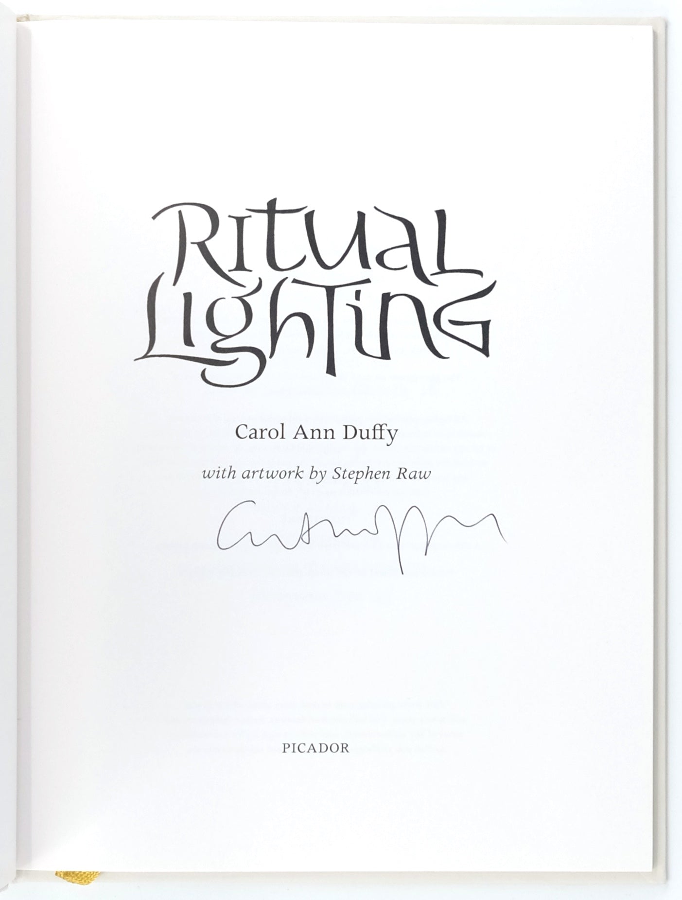 Ritual Lighting. Laureate Poems. With Artwork by Stephen Raw