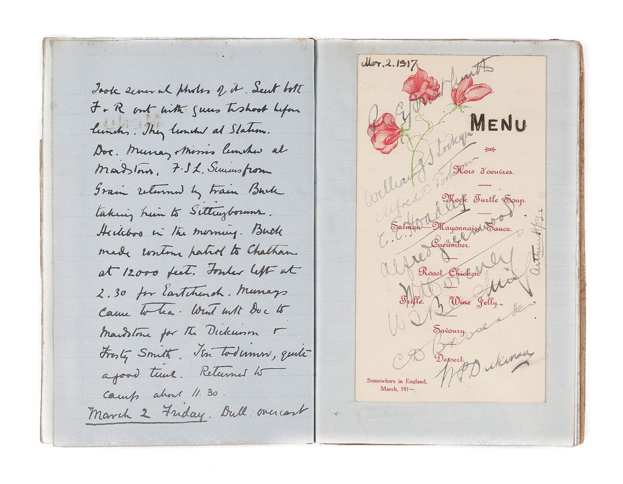 Manuscript diaries, July 1915 - March 1919. R.N.V.R. & R.A.F.
