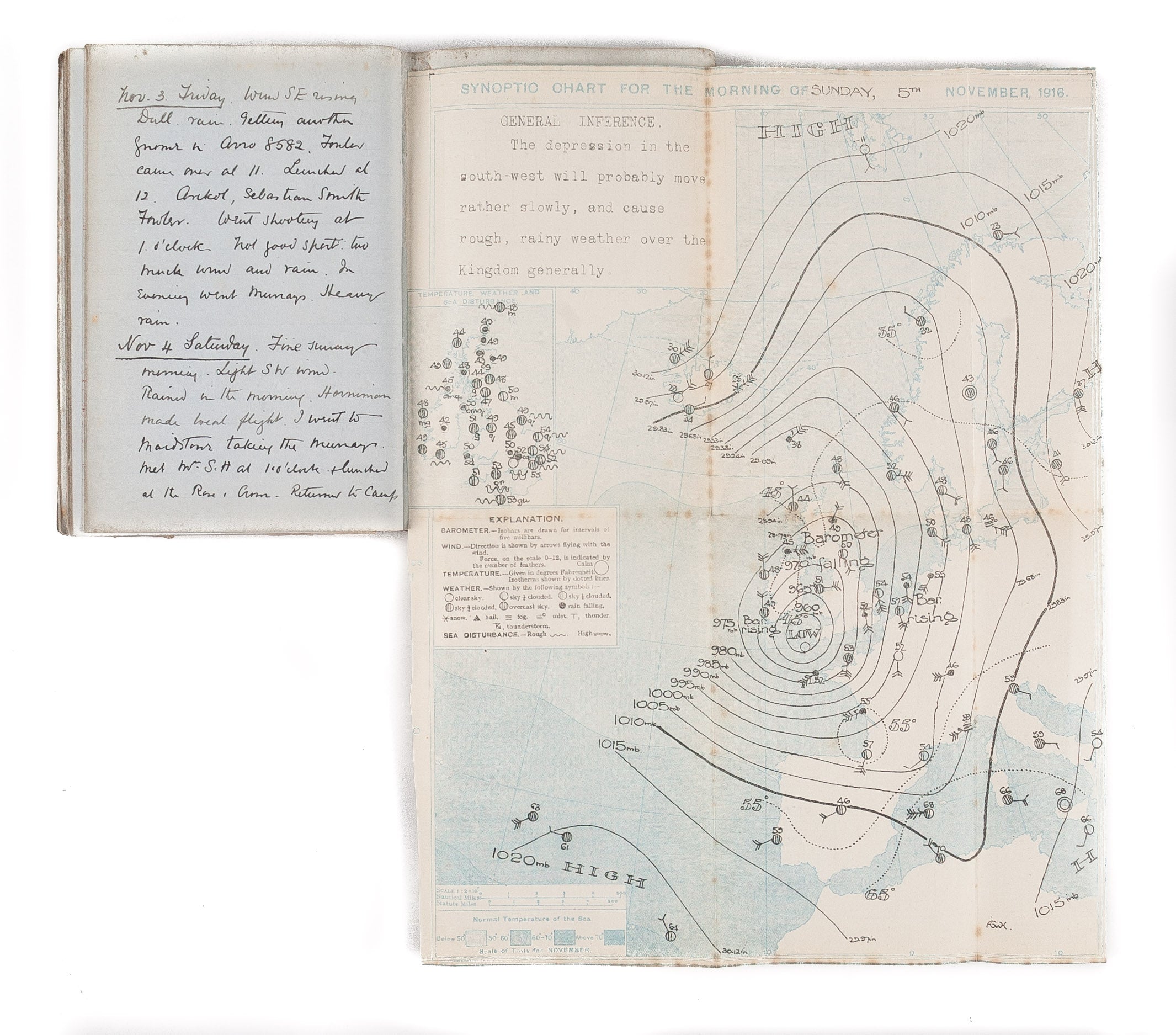 Manuscript diaries, July 1915 - March 1919. R.N.V.R. & R.A.F.