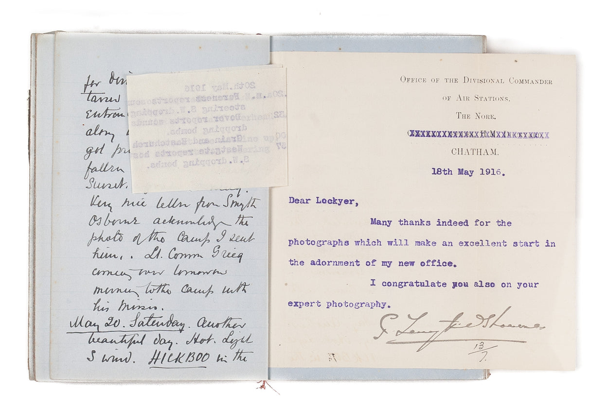 Manuscript diaries, July 1915 - March 1919. R.N.V.R. & R.A.F.
