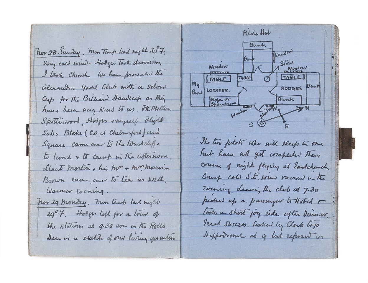 Manuscript diaries, July 1915 - March 1919. R.N.V.R. & R.A.F.