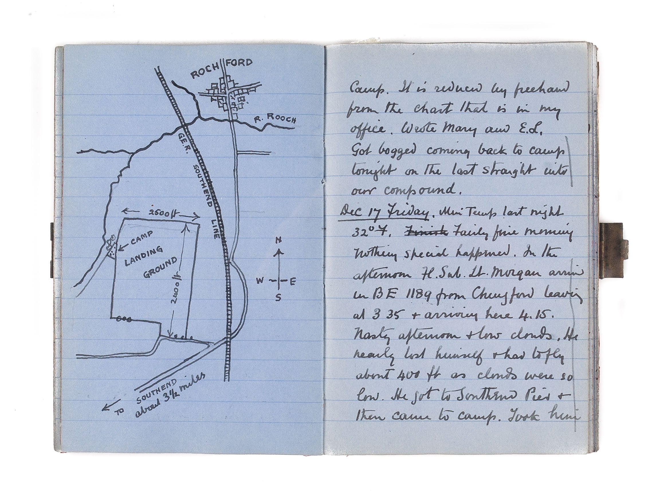 Manuscript diaries, July 1915 - March 1919. R.N.V.R. & R.A.F.