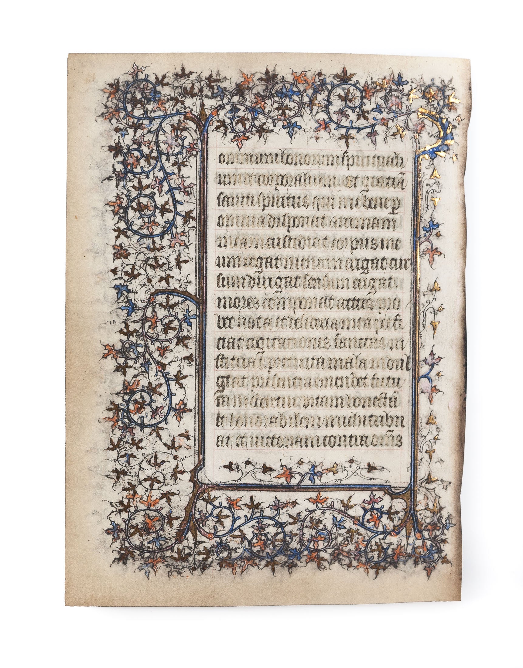 Illuminated leaf on vellum from a Book of Hours
Paris,