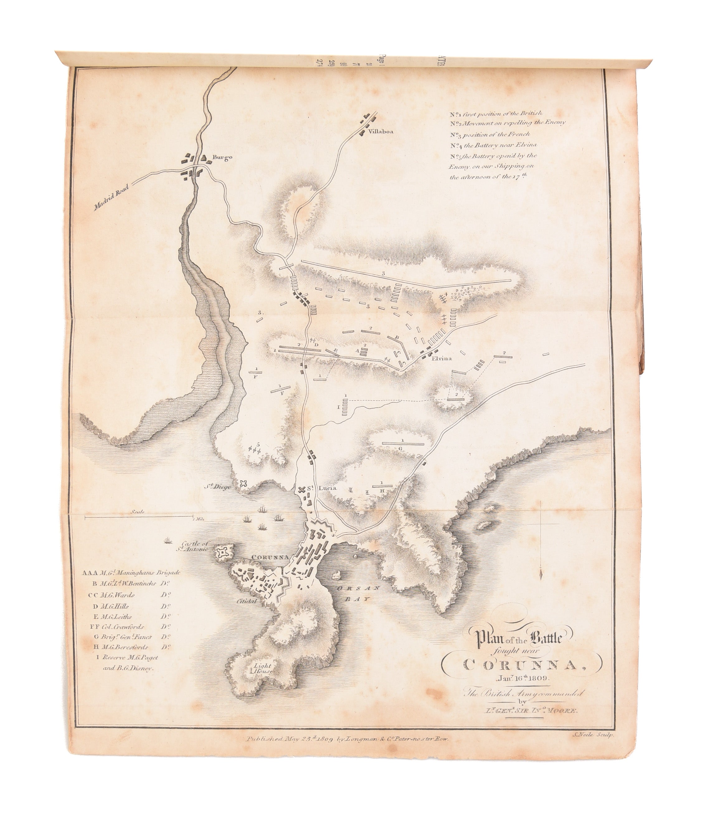 Letters from Portugal and Spain, written during the March of the British Troops under Sir John Moore. With a Map of the Route, and Appropriate Engravings. By an Officer.
