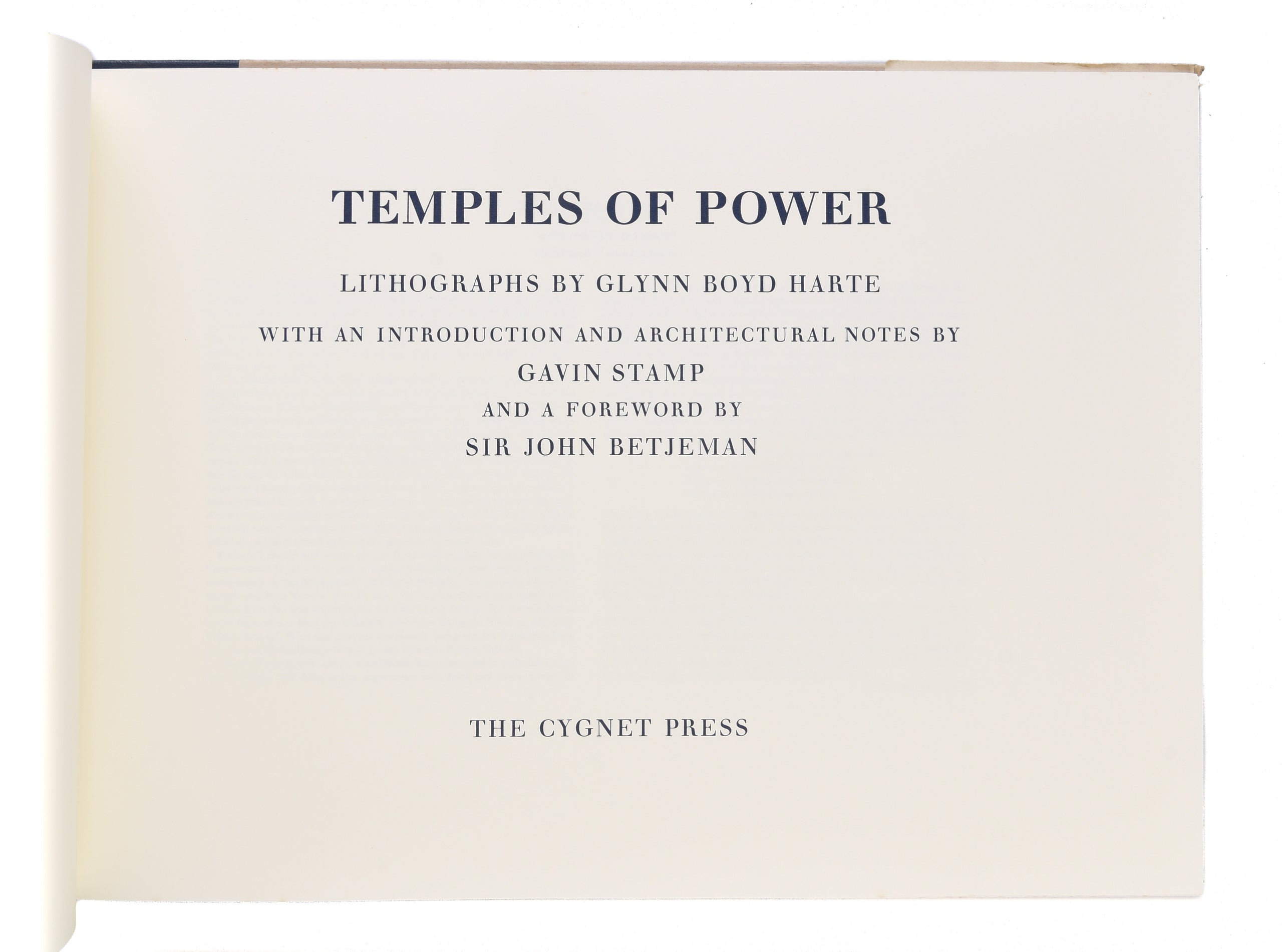 Temples of Power. Introduction and notes by Gavin Stamp. Foreword by Sir John Betjeman.