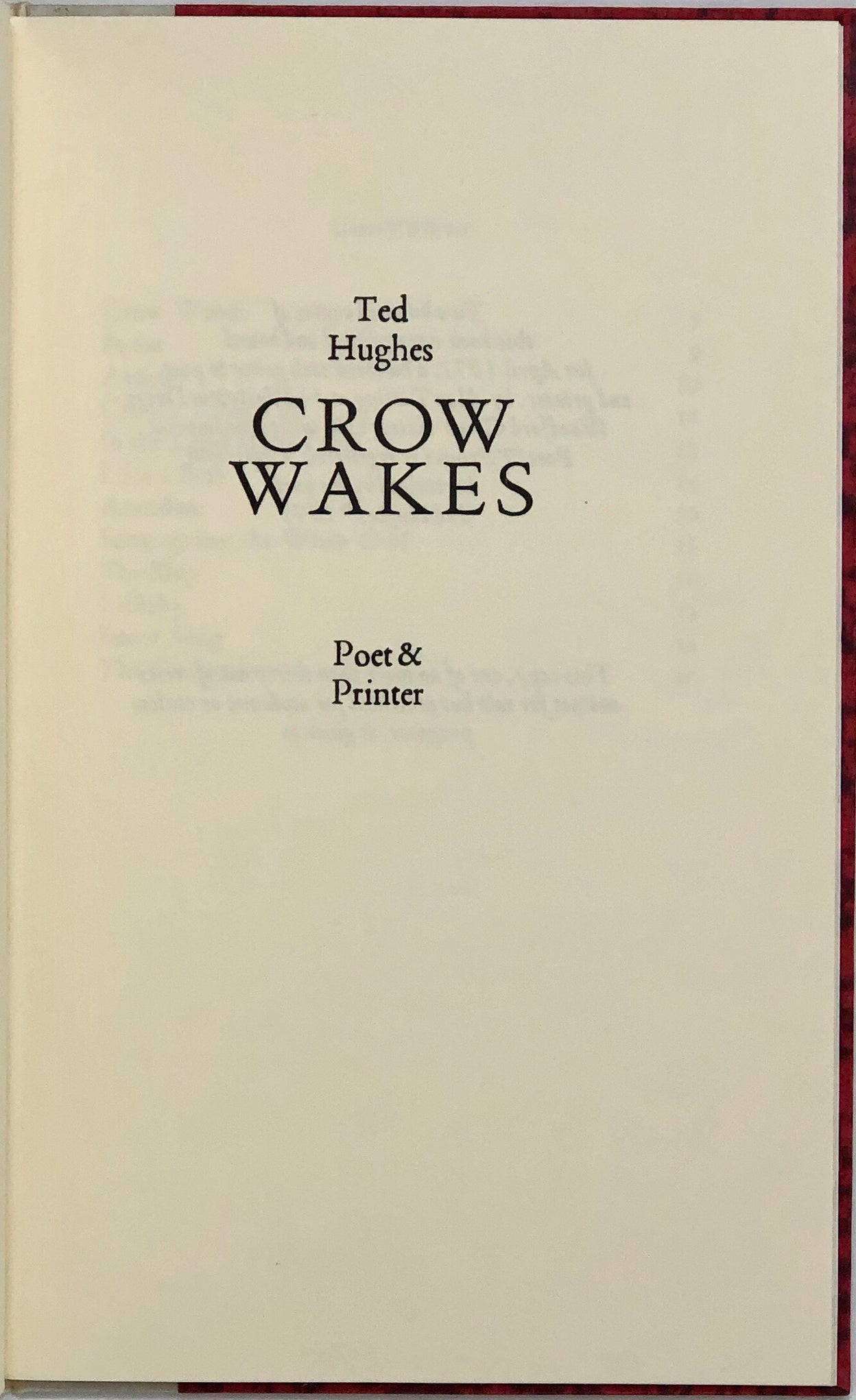 Crow Wakes.