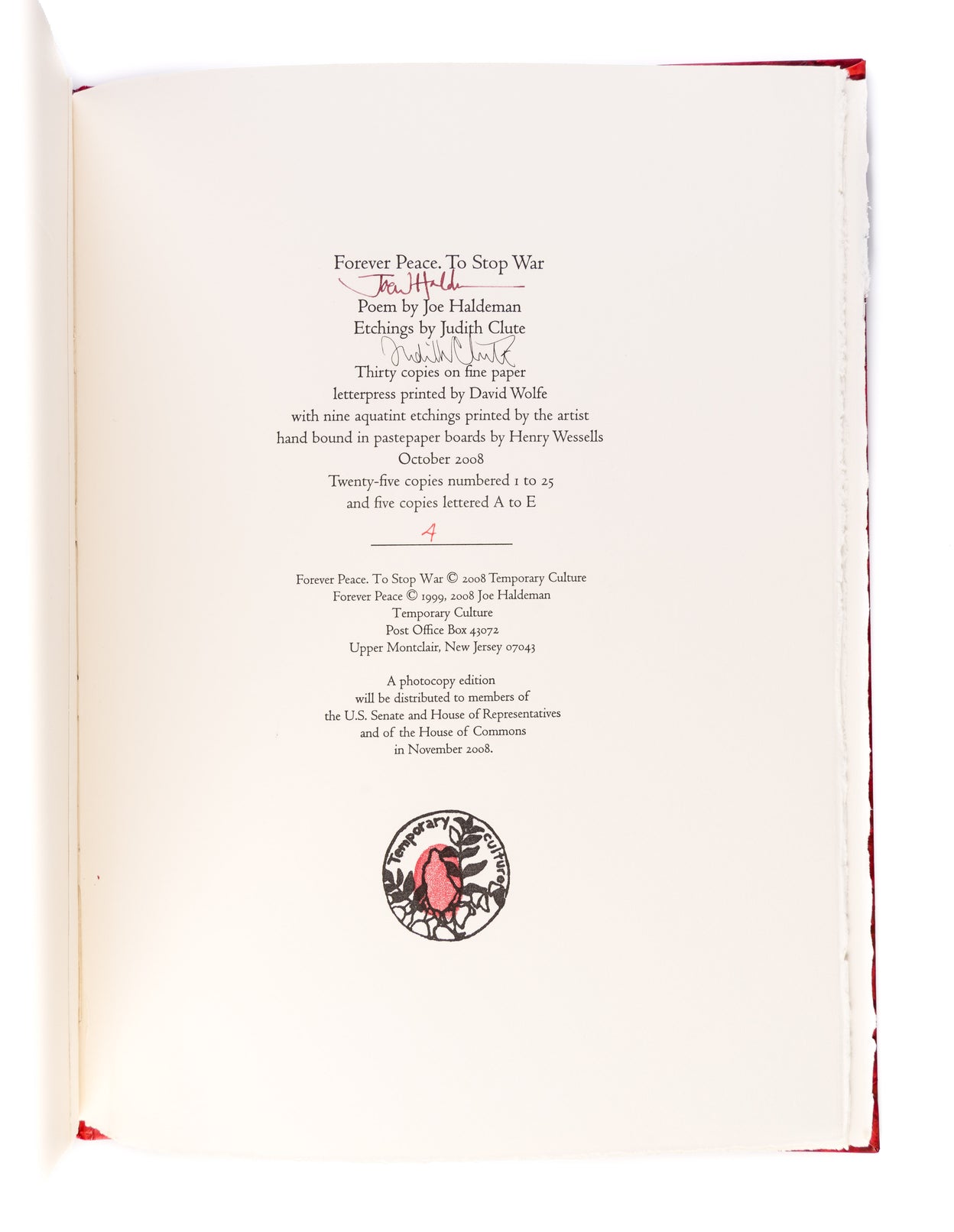 Forever Peace: To Stop War, Poem.