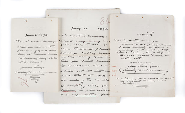 Autograph Letter Signed (“Linley Sambourne”) to Sir Martin Conway (1856 – 1937), English art critic, politician, cartographer and mountaineer,