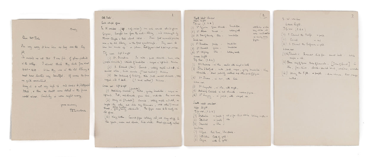 Autograph Letter Signed (T.E. Lawrence), to Mrs Lane Poole.