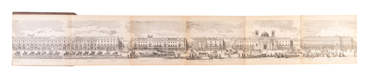 Grand Architectural Panorama Of London Regent Street to Westminster Abbey from original drawings made expressly for the work ...