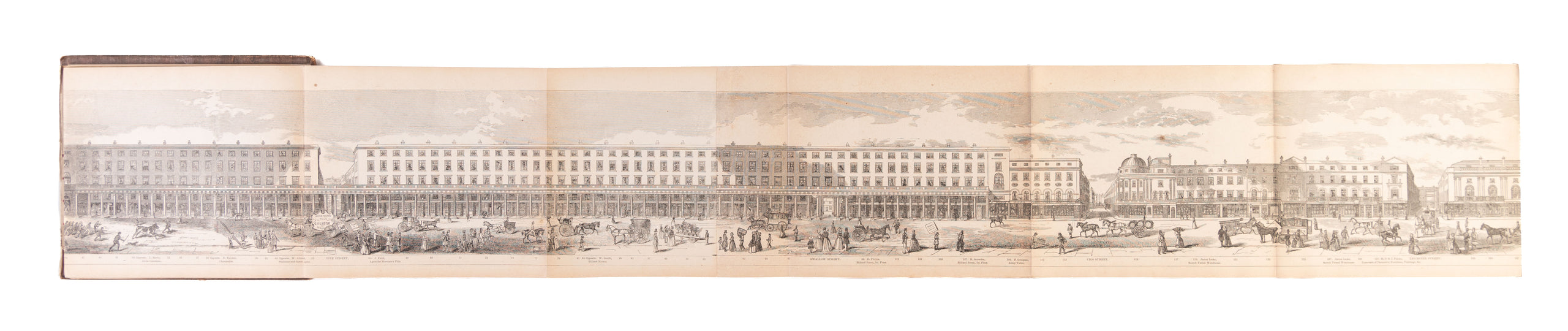 Grand Architectural Panorama Of London Regent Street to Westminster Abbey from original drawings made expressly for the work ...