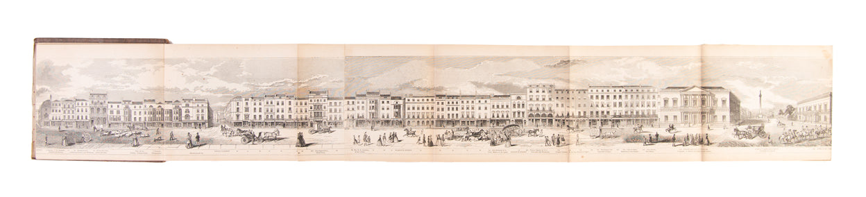 Grand Architectural Panorama Of London Regent Street to Westminster Abbey from original drawings made expressly for the work ...