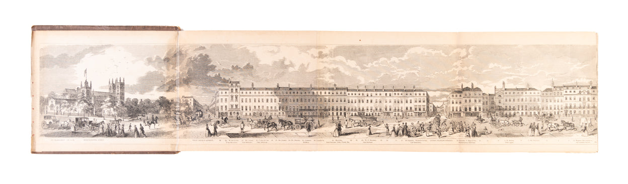 Grand Architectural Panorama Of London Regent Street to Westminster Abbey from original drawings made expressly for the work ...