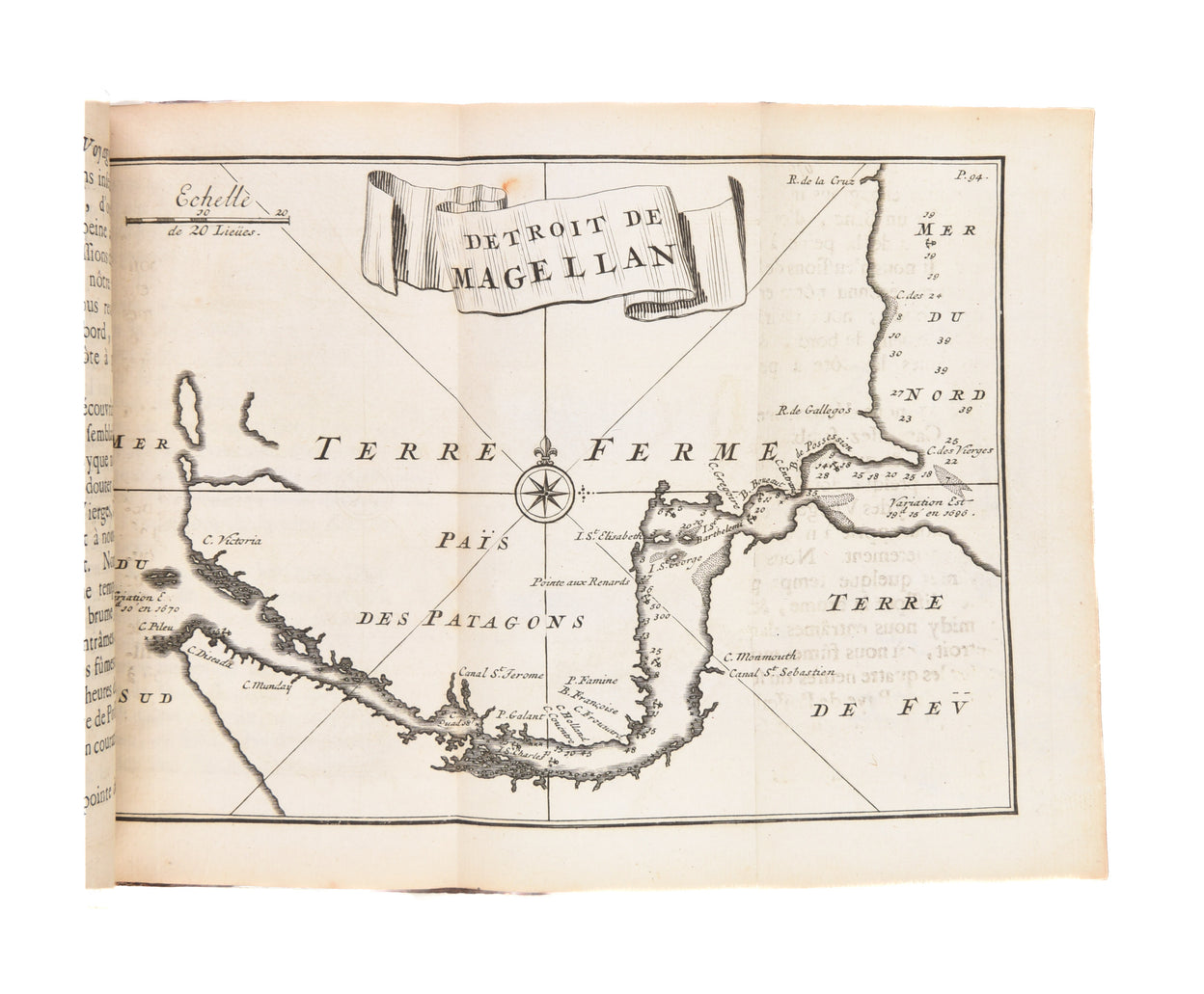 Relation d'un Voyage Fait en 1695,1696, & 1697. Aux cotes d'Afrique, Detroit de Magellan, Bresil, Cayenne et Isles Antilles, par un Escadre des Vaiseaux du Roi, commandee par M. de Gennes.