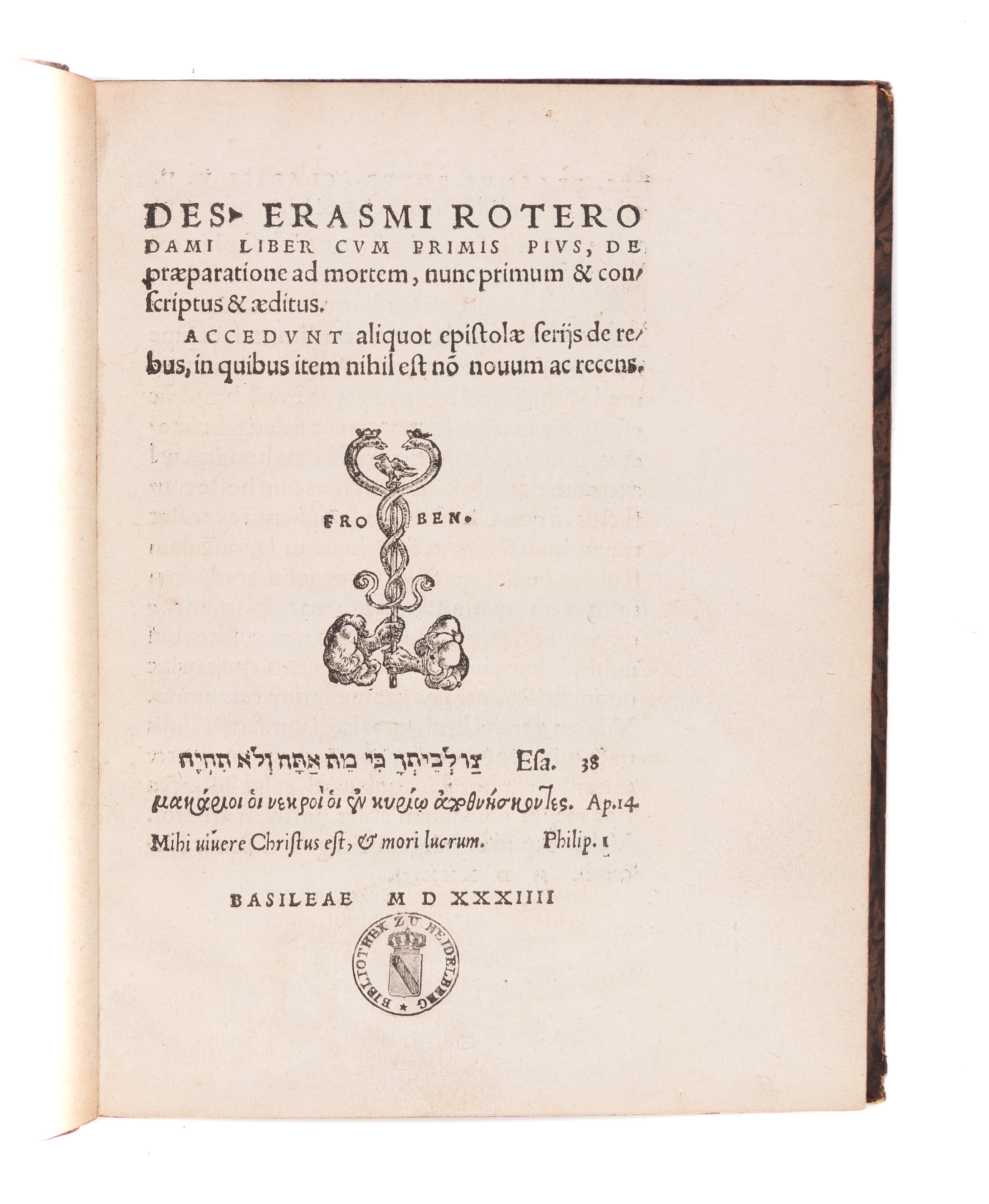 Liber cum primis pius, de praeparatione ad mortem,