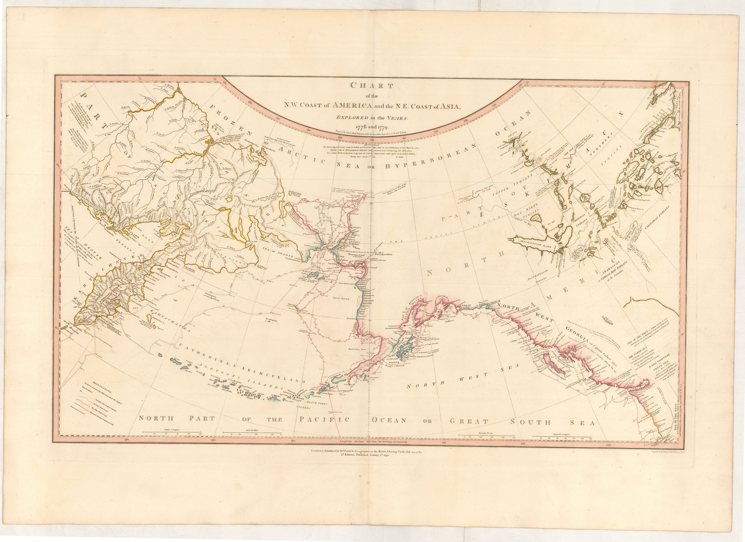Chart of the N.W. Coast of America and the N.E. Coast of Asia, explored in the years 1778 and 1779. ...