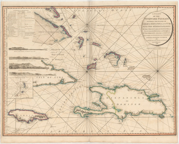 A Chart of the Windward Passage between the Islands of Jamaica, Hispaniola and Cuba with the other Passages to the Northward of Hispaniola: from the Journals, Observations and Draughts of Mr. Chas. Roberts, Master in the R[oya]l. Navy, ...