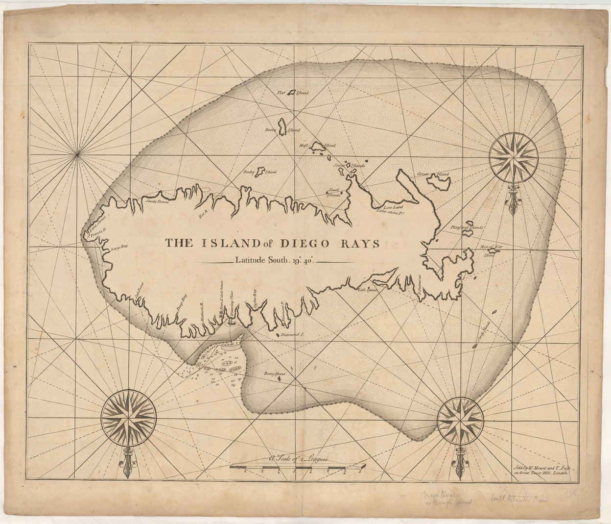 [Untitled Chart of 'The Island of Diego Rays']